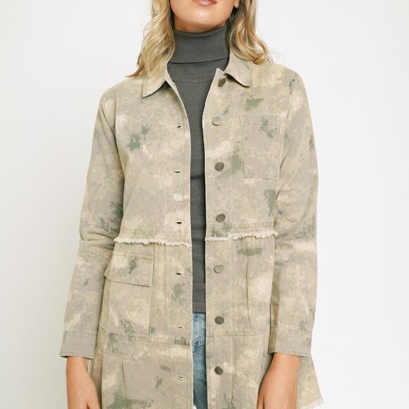 MYSTREE TIERED LONG TRUCKER JACKET - Picture 5 of 10